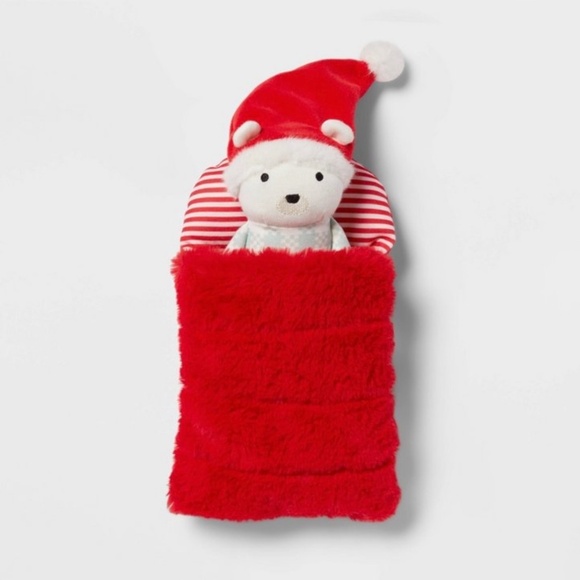 Pillowfort Polar Bear Mini Plush with Sleeping Bag - Picture 1 of 11